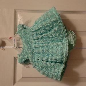 Teal Cat & Jack Newborn Dress